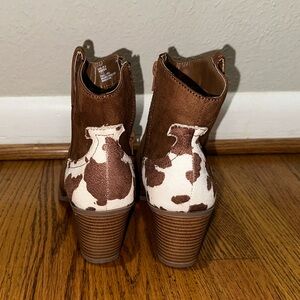 Cow Print Booties
